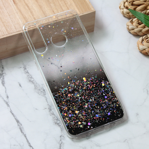 Zastitna silikonska maska (futrola) Glitter - Huawei P30 Lite crna.