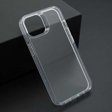 Zastitna maska (futrola) COLOR okvir za iPhone 13 (6.1) srebrna (providna) (MS).