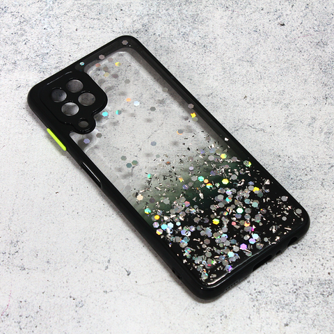Zastitna maska (futrola) okvir Glitter - Samsung A225 Galaxy A22 crna.