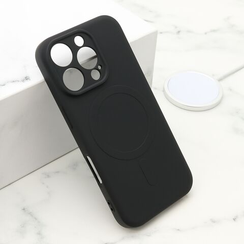 Zastitna maska (futrola) VELVET TOUCH MagSafe - iPhone 16 Pro (6.3) crna (MS).