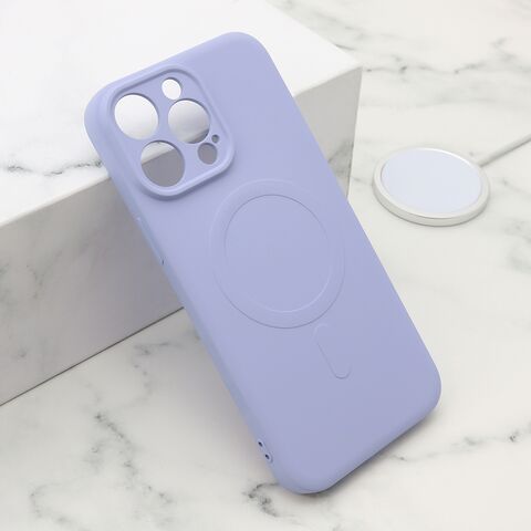 Zastitna maska (futrola) VELVET TOUCH MagSafe - iPhone 15 Pro Max (6.7) ljubicasta (MS).