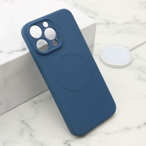 Zastitna maska (futrola) VELVET TOUCH MagSafe - iPhone 14 Pro Max (6.7) plava (MS).