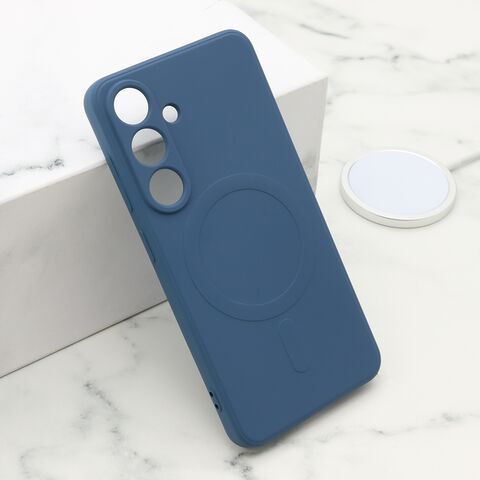 Zastitna maska (futrola) VELVET TOUCH MagSafe - Samsung S931 Galaxy S25 5G plava (MS).