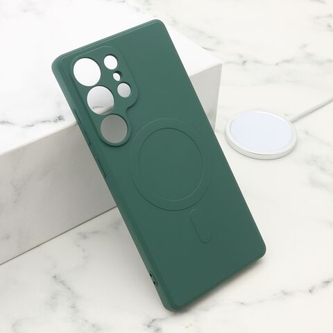 Zastitna maska (futrola) VELVET TOUCH MagSafe - Samsung S938 Galaxy S25 Ultra 5G tamno zelena (MS).