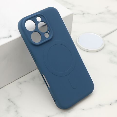 Zastitna maska (futrola) VELVET TOUCH MagSafe - iPhone 16 Pro (6.3) plava (MS).