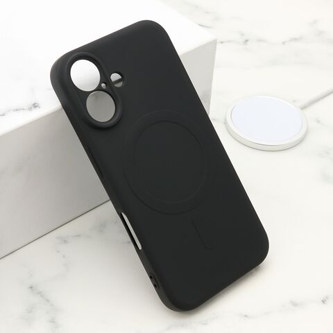 Zastitna maska (futrola) VELVET TOUCH MagSafe - iPhone 16 (6.1) crna (MS).