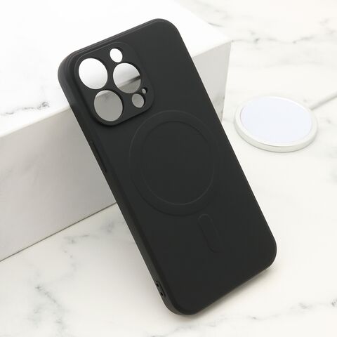 Zastitna maska (futrola) VELVET TOUCH MagSafe - iPhone 13 Pro (6.1) crna (MS).