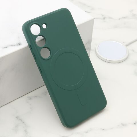 Zastitna maska (futrola) VELVET TOUCH MagSafe - Samsung S911B Galaxy S23 tamno zelena (MS).