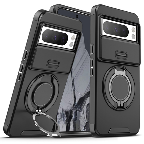 Zastitna maska (futrola) CamShield Ring stand - Google Pixel 8 Pro crna.