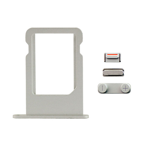 Drc SIM kartice+set bocnih dugmica - iPhone 5 BELI (volume+on/off+silent).