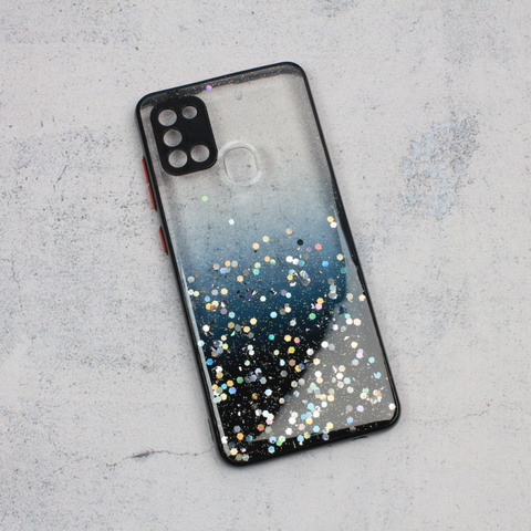 Zastitna maska (futrola) okvir Glitter - Samsung A217F Galaxy A21s crna.