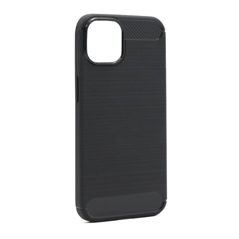 Zastitna silikonska maska (futrola) BRUSHED - iPhone 13 (6.1) crna (MS).