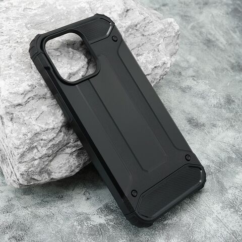 Zastitna maska (futrola) DEFENDER II - iPhone 15 Pro Max (6.7) crna (MS).