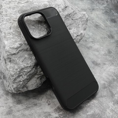 Zastitna silikonska maska (futrola) BRUSHED - iPhone 16 Pro Max (6.9) crna (MS).