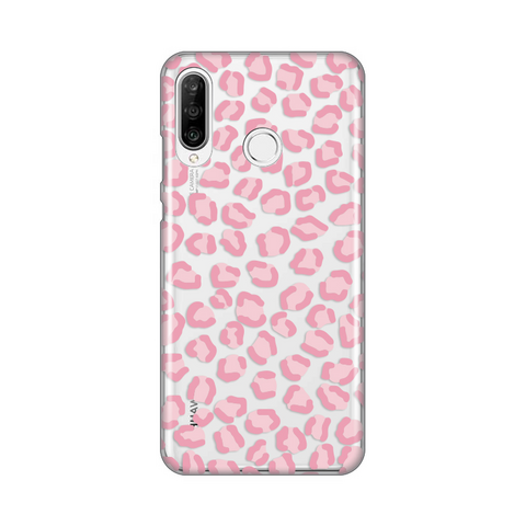 Zastitna ultra tanka (skin) maska / futrola PRINT - Huawei P30 Lite Pink Cheetah.