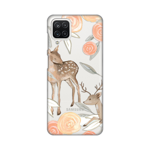 Zastitna ultra tanka (skin) maska / futrola PRINT - Samsung A125F Galaxy A12 Flower Deer.
