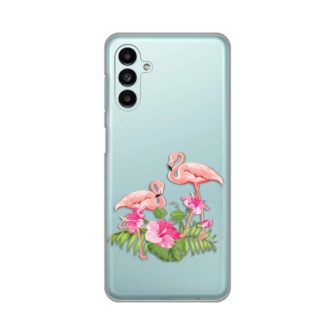 Zastitna ultra tanka (skin) maska / futrola PRINT - Samsung A136 Galaxy A13 5G/A047 Galaxy A04s Flamingo.