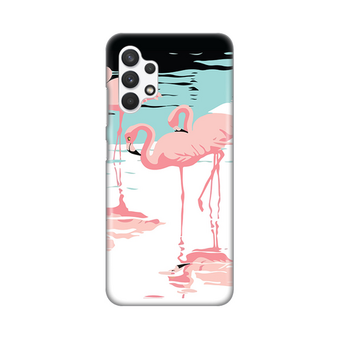 Zastitna silikonska maska (futrola) PRINT - Samsung A325 Galaxy A32 4G Pink Flamingos.