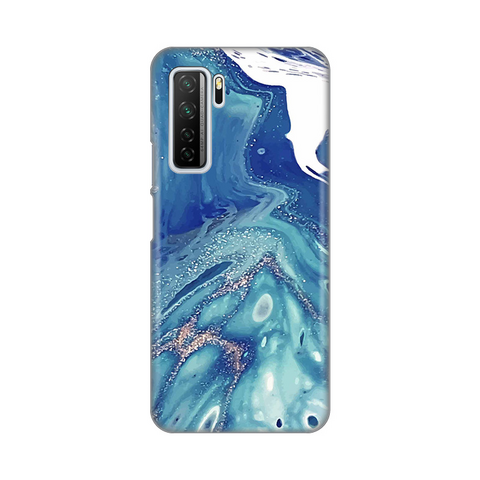 Zastitna silikonska maska (futrola) PRINT - Huawei P40 Lite Blue Marble.