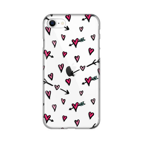 Zastitna ultra tanka (skin) maska / futrola PRINT - iPhone 7/8/SE (2020)/SE (2022) Heart Pattern.