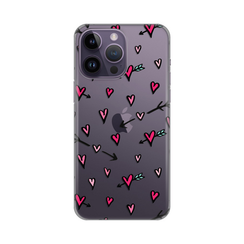 Zastitna ultra tanka (skin) maska / futrola PRINT - iPhone 14 Pro Max 6.7 Heart Pattern.