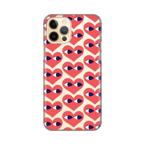 Zastitna ultra tanka (skin) maska / futrola PRINT - iPhone 12/12 Pro 6.1 Eye Heart Pattern.