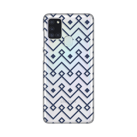 Zastitna ultra tanka (skin) maska / futrola PRINT - Samsung A217F Galaxy A21s Blue cubes.