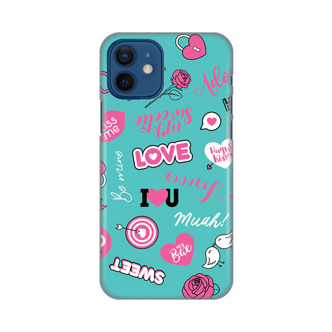Zastitna silikonska maska (futrola) PRINT - iPhone 12 6.1 Love.