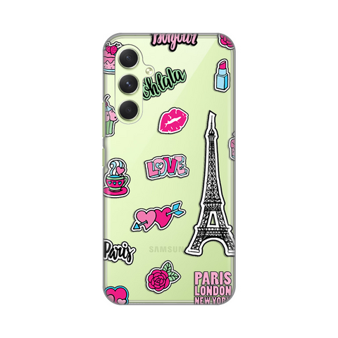 Zastitna ultra tanka (skin) maska / futrola PRINT - Samsung A546B Galaxy A54 5G Love Paris.