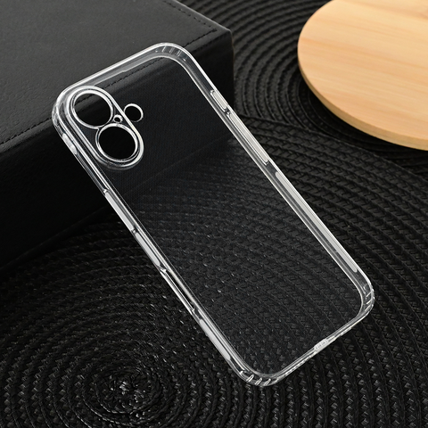 Zastitna silikonska maska (futrola) Ultra Thin with pluggy - iPhone 16 6.1 Transparent.