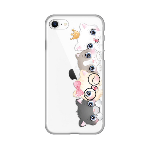 Zastitna ultra tanka (skin) maska / futrola PRINT - iPhone 7/8/SE (2020)/SE (2022) Cats.