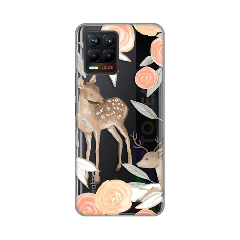 Zastitna ultra tanka (skin) maska / futrola PRINT - Realme 8 4G/8 Pro Flower Deer.
