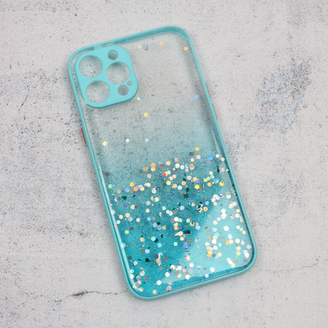 Zastitna maska (futrola) okvir Glitter - iPhone 12 Pro Max 6.7 mint.