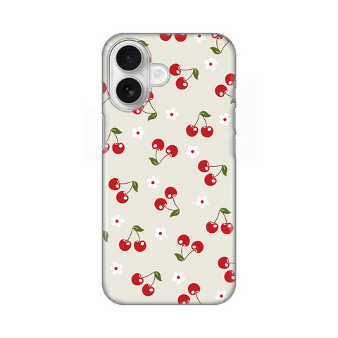 Zastitna silikonska maska (futrola) PRINT - iPhone 16 6.1 Cherry and Flowers.