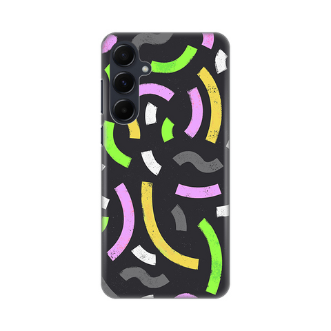Zastitna silikonska maska (futrola) PRINT - Samsung A556 Galaxy A55 5G Happy Lines gray.