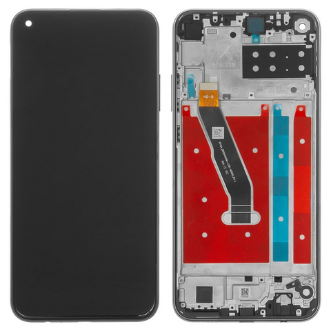 LCD displej (ekran) - Huawei P40 Lite E+touch screen crni+frame crni.
