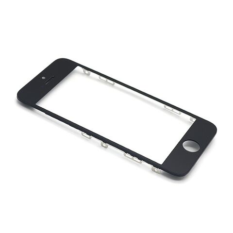 Staklo touchscreen-a - Iphone 5S sa frejmom + OCA sticker crni (MS).