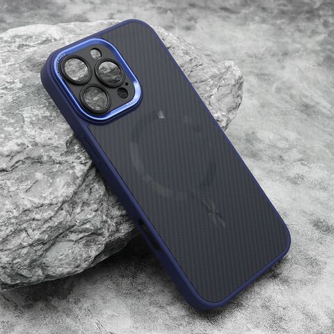 Zastitna maska (futrola) CARBON MagSafe - iPhone 16 Pro Max (6.9) plava (small camera) (MS).