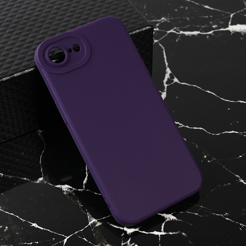 Zastitna maska (futrola) Teracell Giulietta - iPhone 16e 6.1 mat tamno ljubicasta.