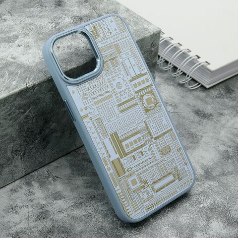 Zastitna maska (futrola) MACHINERY - iPhone 14 (6.1) plava (MS).