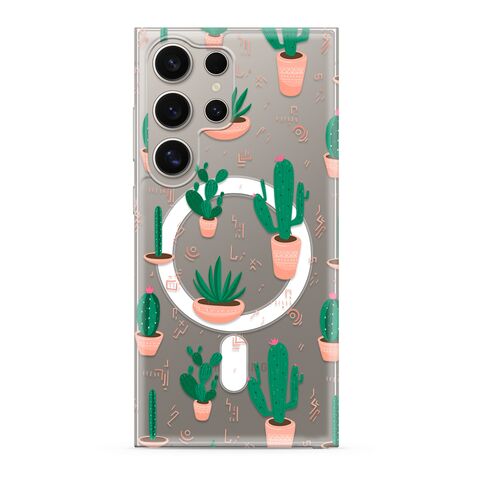Zastitna maska (futrola) silikonska print MagSafe - Samsung S928 Galaxy S24 Ultra 5G cactus (MS).