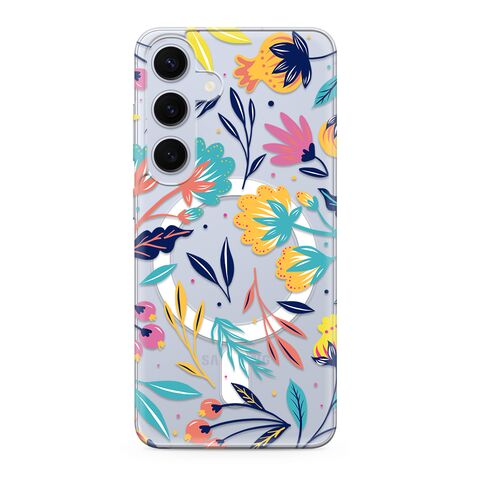 Zastitna maska (futrola) silikonska print MagSafe - Samsung S921 Galaxy S24 5G rainbow palm (MS).