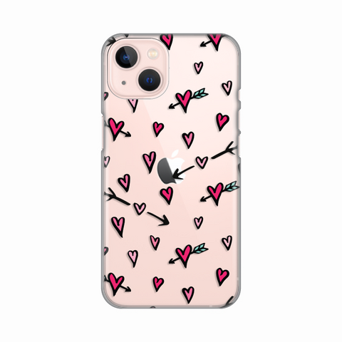 Zastitna ultra tanka (skin) maska / futrola PRINT - iPhone 13 Hearts Pattern.