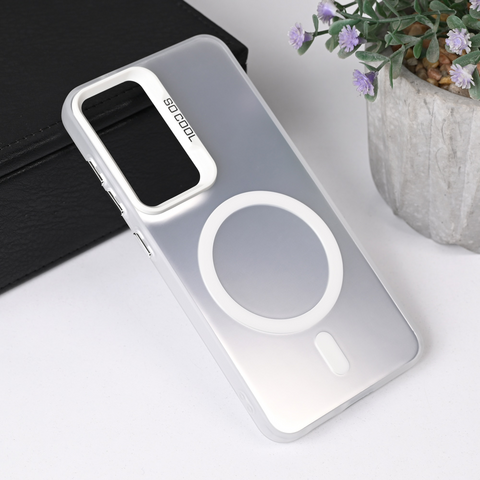 Zastitna maska (futrola) Magsafe providna - Samsung S931 Galaxy S25 srebrna.