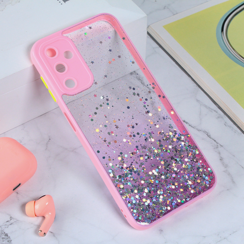 Zastitna maska (futrola) okvir Glitter - Samsung A145R/A146B Galaxy A14 4G/5G roze.