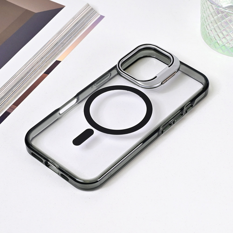 Zastitna maska (futrola) Magsafe Transparent - iPhone 16 6.1 crna.