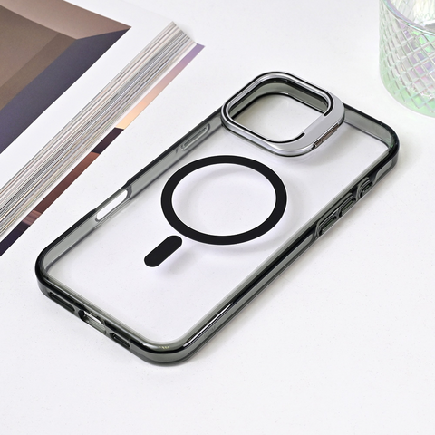 Zastitna maska (futrola) Magsafe Transparent - iPhone 16 Pro Max 6.9 crna.