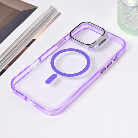 Zastitna maska (futrola) Magsafe Transparent - iPhone 16 Pro Max 6.9 ljubicasta.