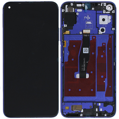 LCD displej (ekran) - Huawei Nova 5T + touchscreen + okvir Blue CHO.