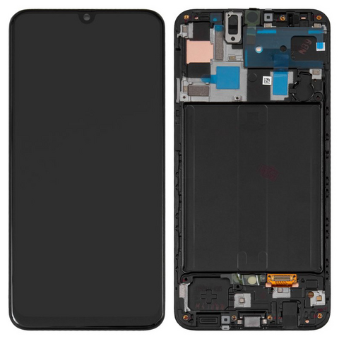 LCD displej (ekran) - Samsung A505/Galaxy A50 + touchscreen + okvir crni INCELL.
